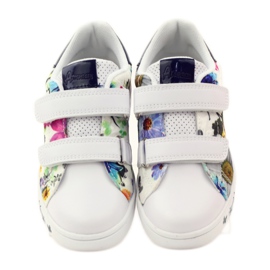 American Club Baskets américaines avec semelle intérieure en cuir multicolore blanc 4