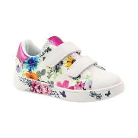 American Club Baskets américaines avec semelle intérieure en cuir multicolore blanche 1