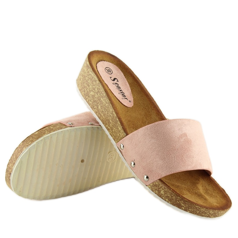 Rose Chaussons roses pour femme CK05P rose 1 Rose Chaussons roses pour femme CK05P rose 1