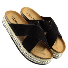Chaussons noirs femme noir CK15P noir le noir 2