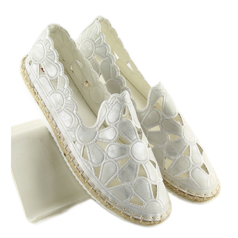 Espadrilles femme blanches ajourées LT86 Blanc 1