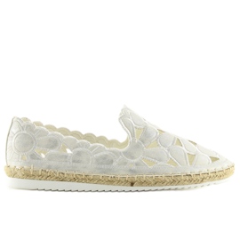 Espadrilles femme blanches ajourées LT86 Blanc 4