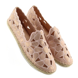 Espadrilles roses ajourées pour femme LT86 Champagne 1