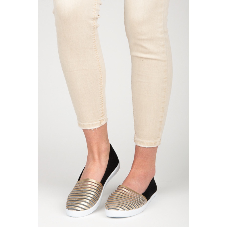 Mckeylor Baskets à enfiler noires et dorées jaune le noir 2