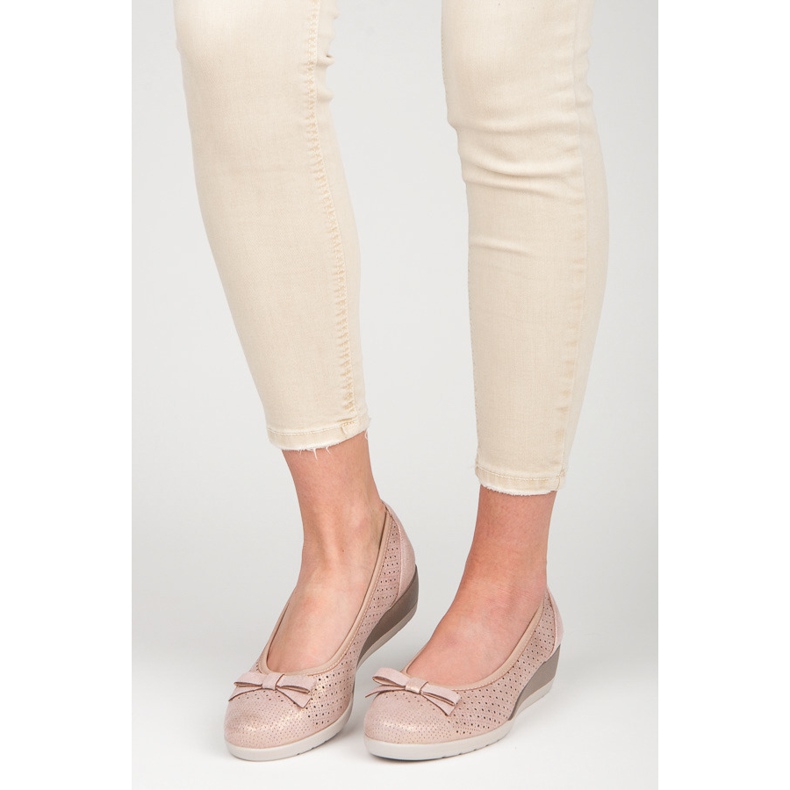 Vinceza Ballerine avec un arc rose 1