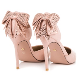 Seastar Escarpins en daim avec nœud rose 6