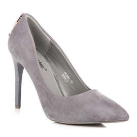 Seastar Escarpins en daim avec un ornement gris 3