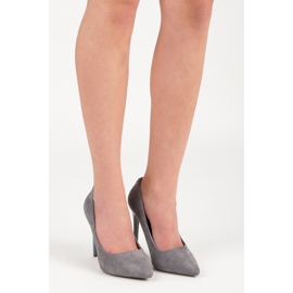 Seastar Escarpins en daim avec un ornement gris 6