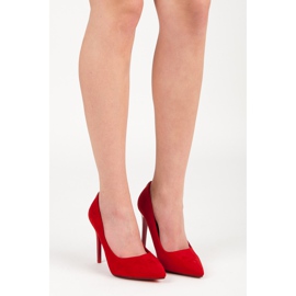 Seastar Escarpins en daim avec un ornement rouge 7