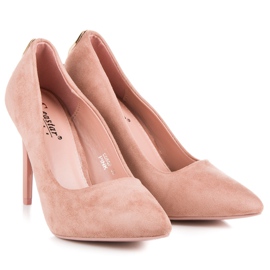 Seastar Escarpins en daim avec ornement rose 5