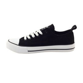 American Club Sneakers avec roses brodées American 17035 rouge noir blanc 2
