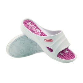 American Club Chaussons américains en mousse blanche pour la piscine rose 3