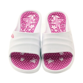 American Club Chaussons américains en mousse blanche pour la piscine rose 4