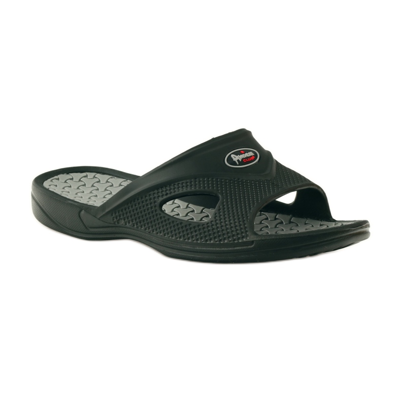 American Club Chaussons de piscine en mousse homme partie américaine gris le noir 1