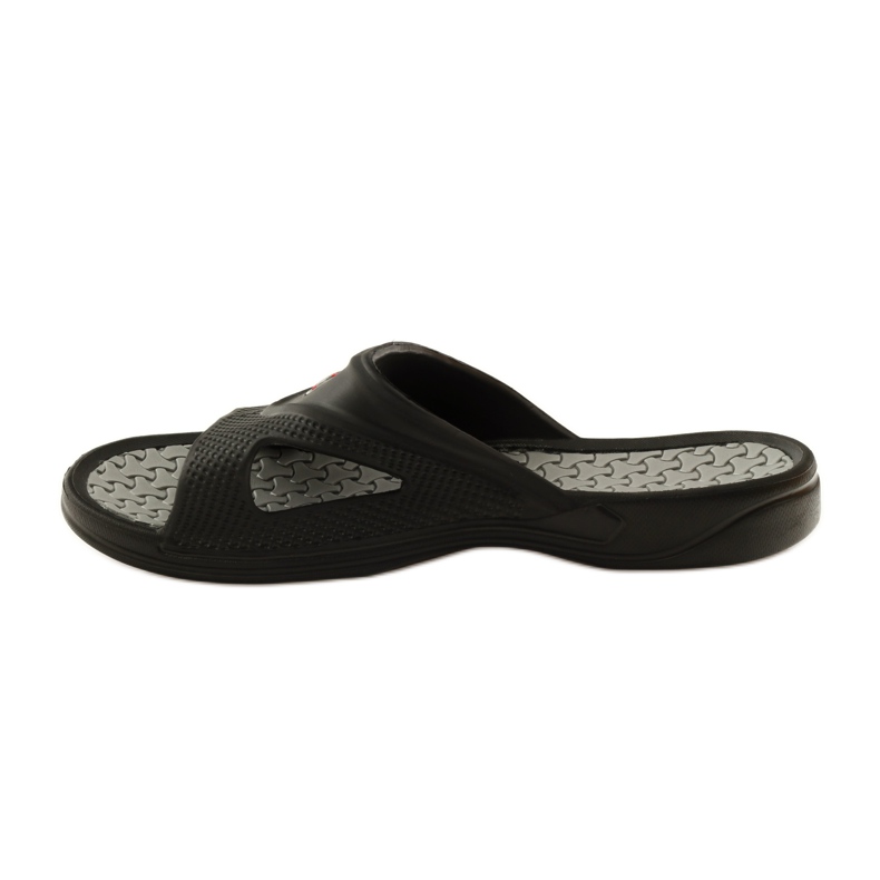 American Club Chaussons de piscine en mousse homme partie américaine gris noir 2