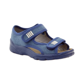 Sandales garçon avec navets Befado 113x010 bleu marine bleu 1
