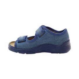 Sandales garçon avec navets Befado 113x010 bleu marine bleu 2