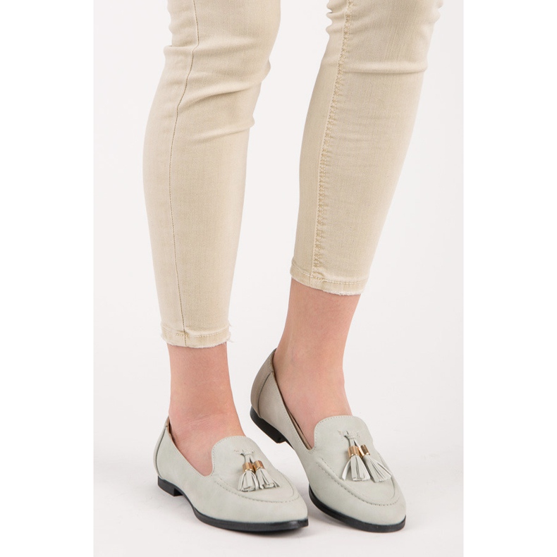 Vices Mocassins à franges gris 2