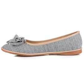 Seastar Ballerines côtelées à nœud le noir 3
