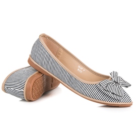 Seastar Ballerines côtelées à nœud le noir 5