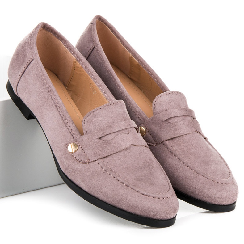 Seastar Mocassins en daim violet 2