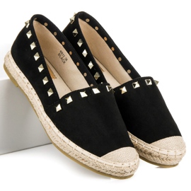 Seastar Espadrilles en daim avec clous le noir 6
