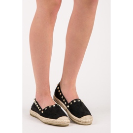 Seastar Espadrilles en daim avec clous le noir 2