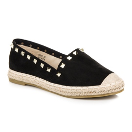 Seastar Espadrilles en daim avec clous le noir 3