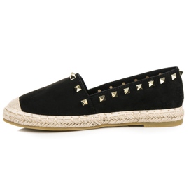 Seastar Espadrilles en daim avec clous le noir 4