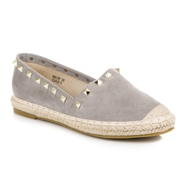 Seastar Espadrilles en daim avec clous gris 4
