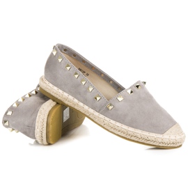 Seastar Espadrilles en daim avec clous gris 6