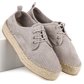 Seastar Espadrilles Ajourées Sur La Plateforme gris 4
