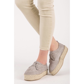 Seastar Espadrilles Ajourées Sur La Plateforme gris 5