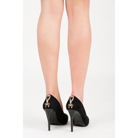 Seastar Escarpins en daim avec ornement noir 2
