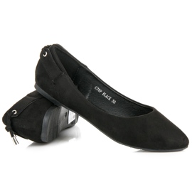 Seastar Ballerines classiques en daim le noir 4