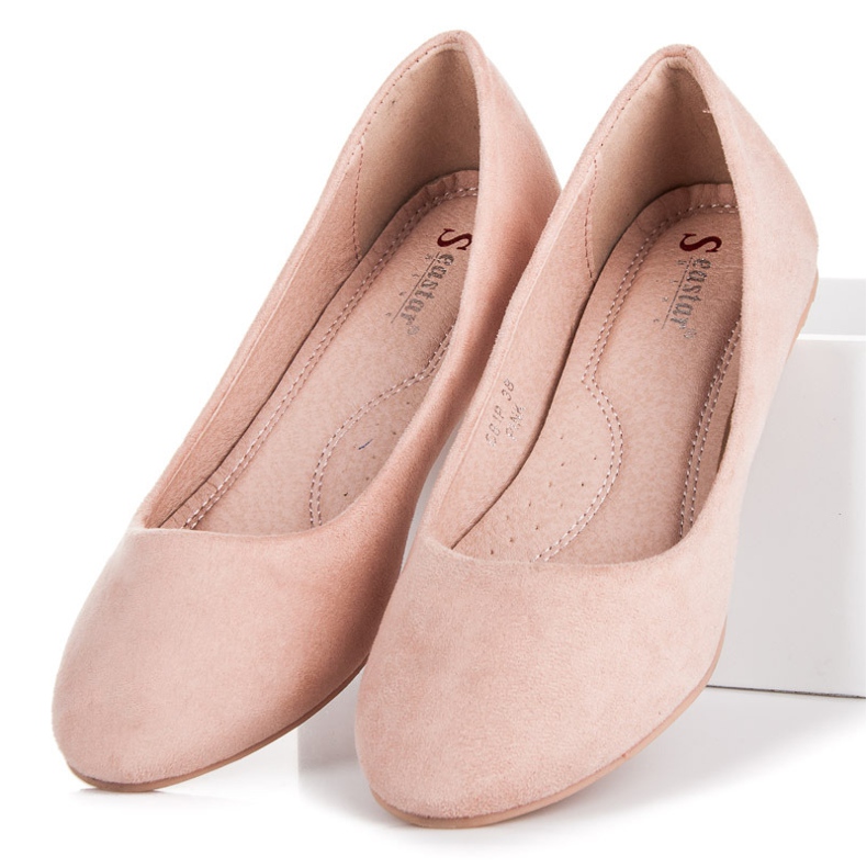 Seastar Ballerines en daim rose 1