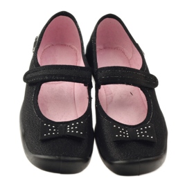Chaussures enfants Befado, chaussons ballerines 114Y240 noir gris 4