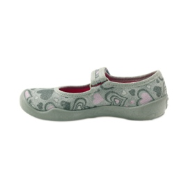 Ballerines chaussons coeurs Befado 114x284 rose gris 2 Ballerines chaussons coeurs Befado 114x284 rose gris 2