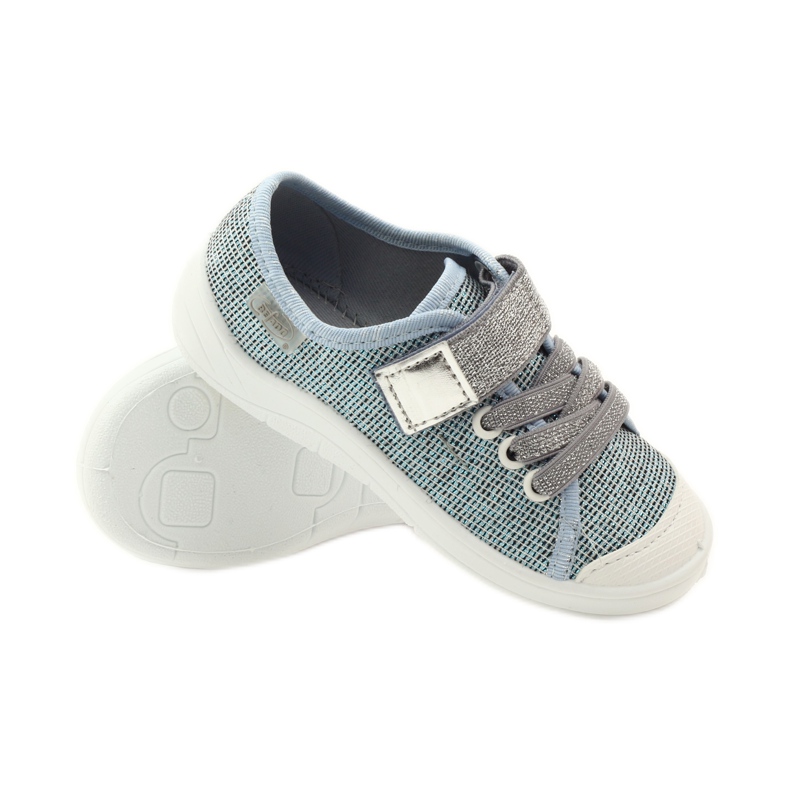 Chaussures, baskets, pantoufles pour enfants Befado 251x097 gris bleu blanc 3