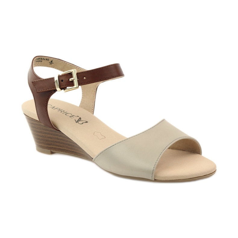 Caprice chaussures femme sandales en cuir 28213 brun 1
