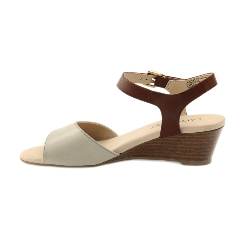 Caprice chaussures femme sandales en cuir 28213 brun 2