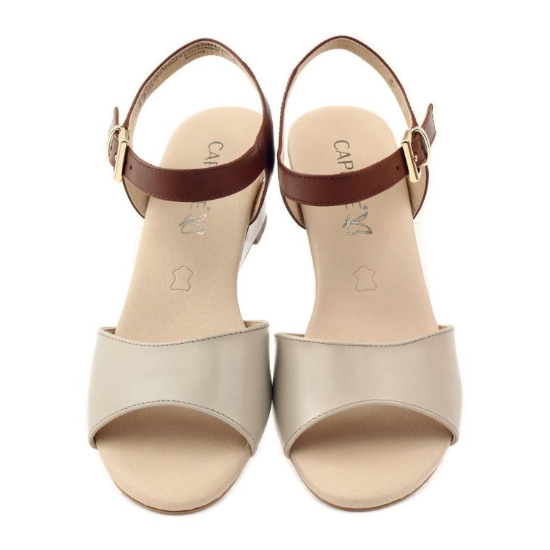 Caprice chaussures femme sandales en cuir 28213 brun 4