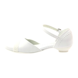 Escarpins communion ballerines Miko 714 blanc blanche 2