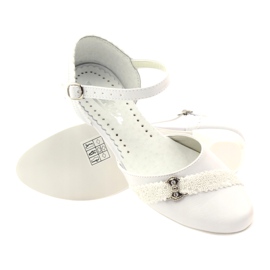 Escarpins communion ballerines Miko 714 blanc blanche 3