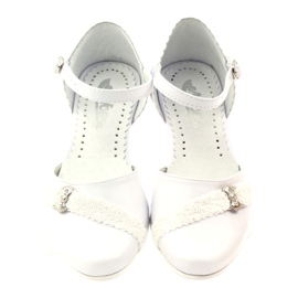 Escarpins communion ballerines Miko 714 blanc blanche 4