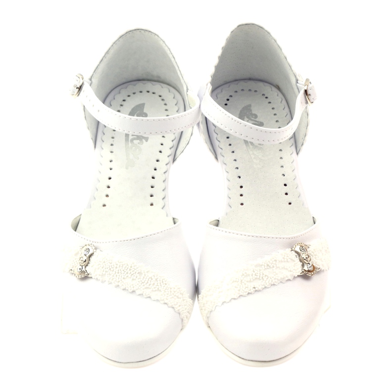 Escarpins communion ballerines Miko 714 blanc 4