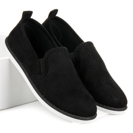 Bestelle Slipons ajourés noir 2