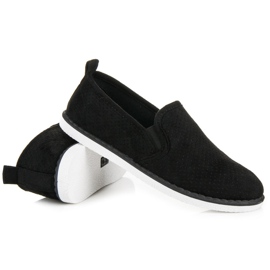 Bestelle Slipons ajourés le noir 1 Bestelle Slipons ajourés le noir 1