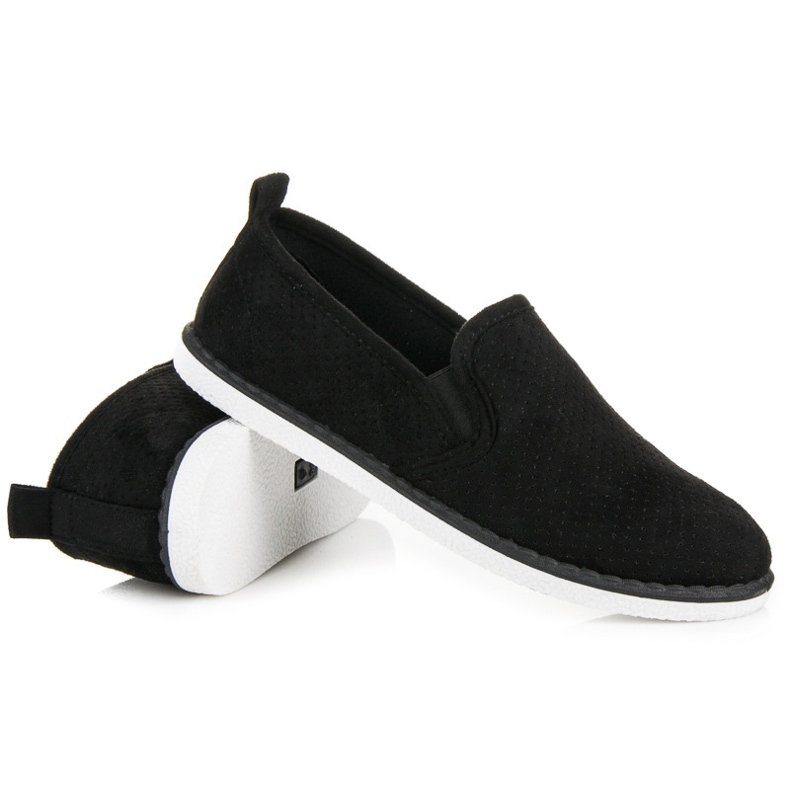 Bestelle Slipons ajourés le noir 1 Bestelle Slipons ajourés le noir 1