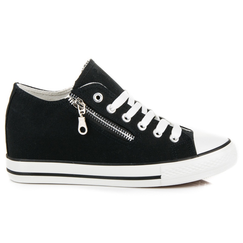 Kayla Baskets compensées nouées le noir 2